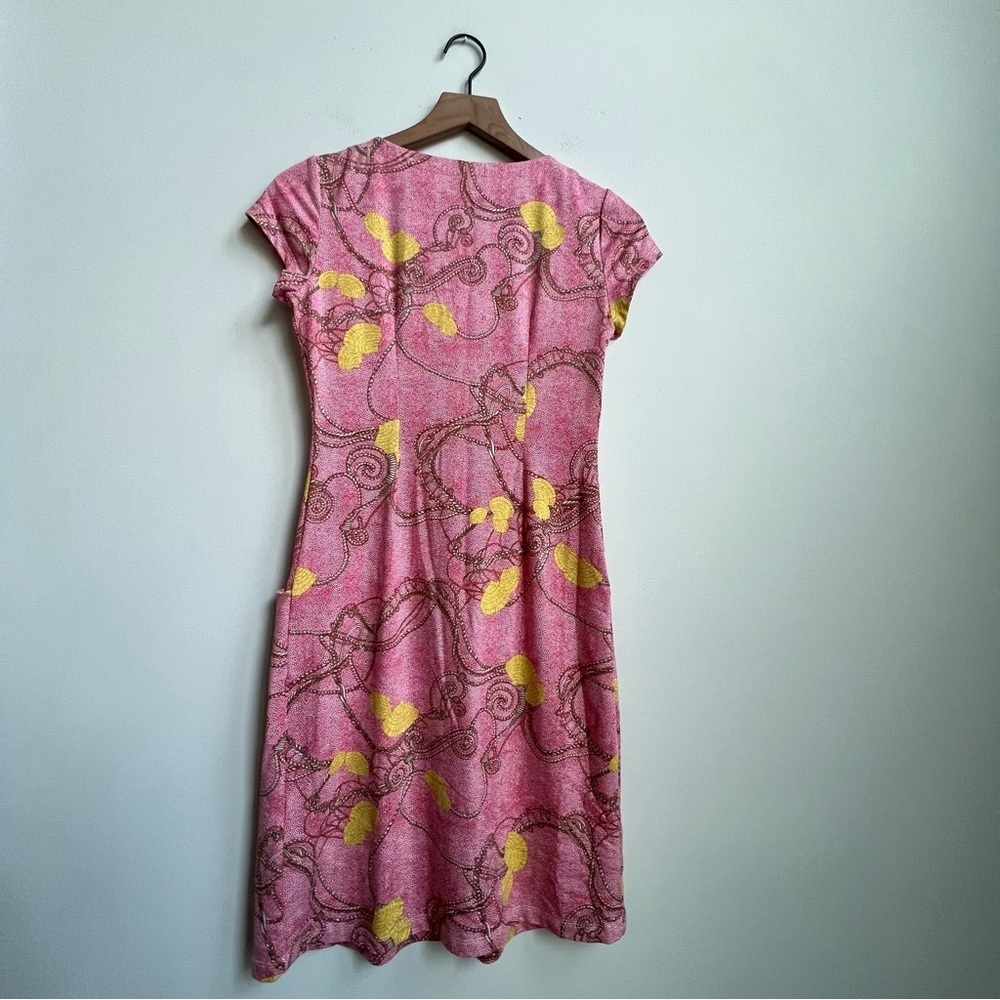 J. McLaughlin XS Seashell Rope Scroll Catalina Cloth Emma Dress Red Coastal - Picture 9 of 12